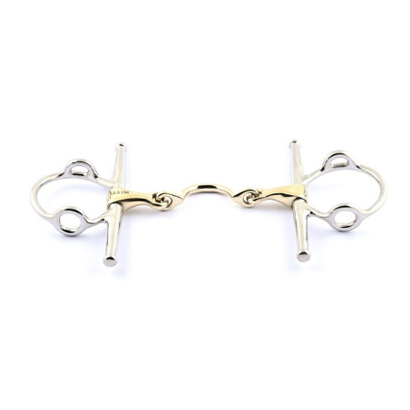 Gebiss mit Aufzügen und Nadeln Jump'In doppelt gebrochen mit Zungenfreiheit