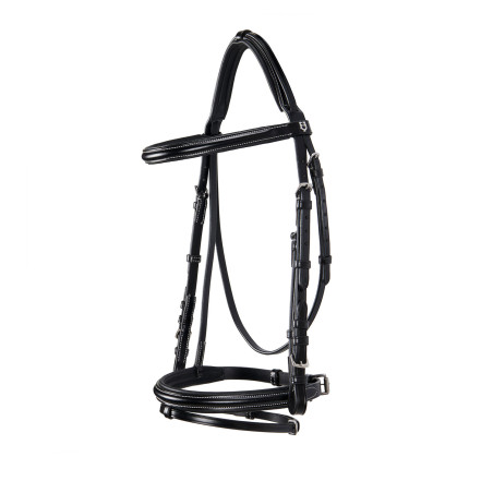 Englisches Lederzaumzeug mit kontrastierenden Nähten Stitched Equestro