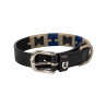 Hundehalsband aus Leder mit geometrischem Muster Polo H Equestro - Schwarz