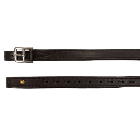 Doppelte Ledersteigbügelriemen mit gebogenen Schnallen Equestro