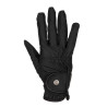 Unisex-Handschuhe aus weichem synthetischem Leder mit Klettverschluss Equestro - Schwarz