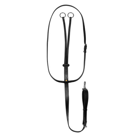 Martingal aus Leder mit silbernen Ziernähten Equestro