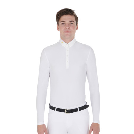 Langarm-Poloshirt aus technischem Fleecestoff Herren Warm+ Equestro