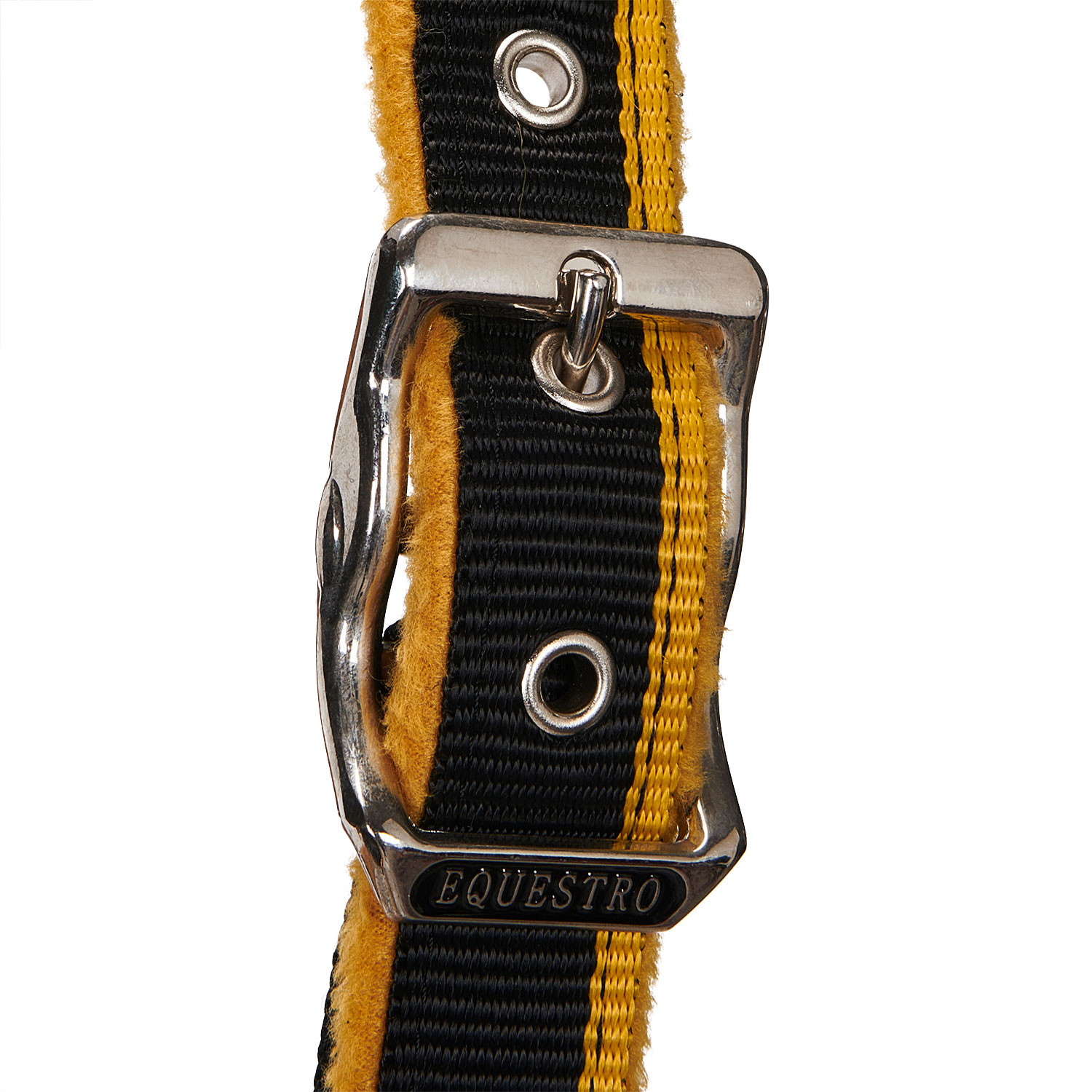 Nylonhalfter mit Führstrick Red Trim Equestro Schwarz / Rot / Gelb Nylonhalfter mit Führstrick Red Trim Equestro Schwarz / Rot / Gelb