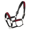 Lederhalfter mit Einsätzen aus geflochtenem Nylon Equestro - Braun / Bordeaux