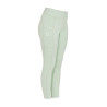 Mädchen-Leggings mit Grip und Equestro-Logo - Hafen-Nebel / Weiß