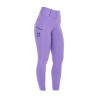 Damen-Reitleggings mit Vollbesatz Classic Equestro - Violette Dahlie