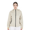Dreilagige technische Damen-Regenjacke Equestro - Beige