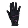 Handschuhe aus technischem Gewebe mit mehrfarbigem Equestro-Logo - Schwarz / Violett