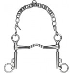 Mors Saumur Feeling mit kurzen Edelstahl-Schenkelstangen satiniert