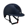 Ultraleichter Helm aus widerstandsfähigem mattem Kunststoff mit großem Visier (3 Polsterungen) Eclipse Equestro - Marine / Marine