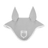 Fliegenhaube aus technischem Gewebe mit GP Equestro-Logo - Hellgrau / Weiß