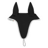 Fliegenhaube aus technischem Gewebe mit Befestigung am Nasenriemen Equestro - Schwarz / Weiß