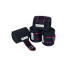 Atmungsaktive Polobanden Pony Trim 4er-Set Equestro - Marine / Fuchsie