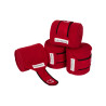 Polobanden Klettverschluss Trim 4er-Set Equestro - Rot / Schwarz