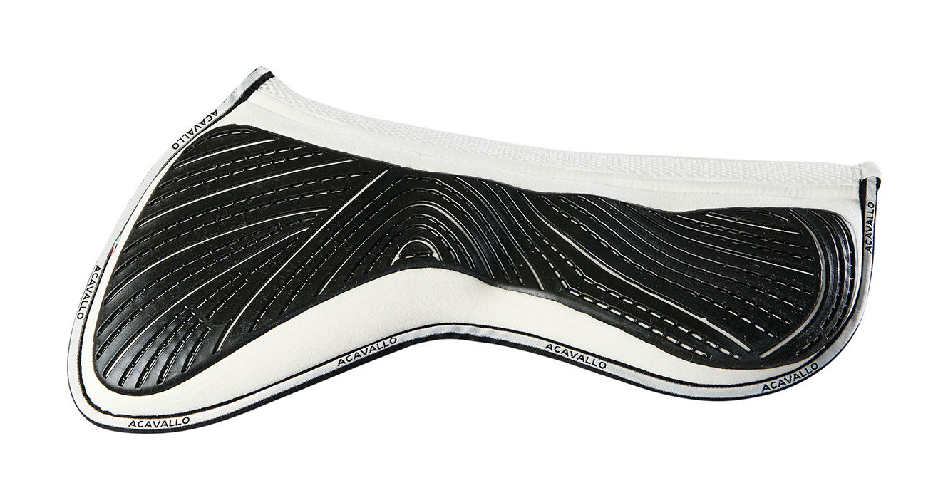 Formgedächtnis-Sattelkissen mit hexagonalem Gel-Grip und Frontanhebung Acavallo Weiß Wei&amp;amp;szlig;
