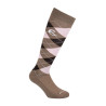 Acavallo Socken aus Baumwolle mit Strass - Braun / Rosa / braune Strasssteine