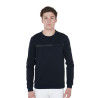 Herren-Sweatshirt aus Interlock mit Rundhalsausschnitt Equestro - Marine