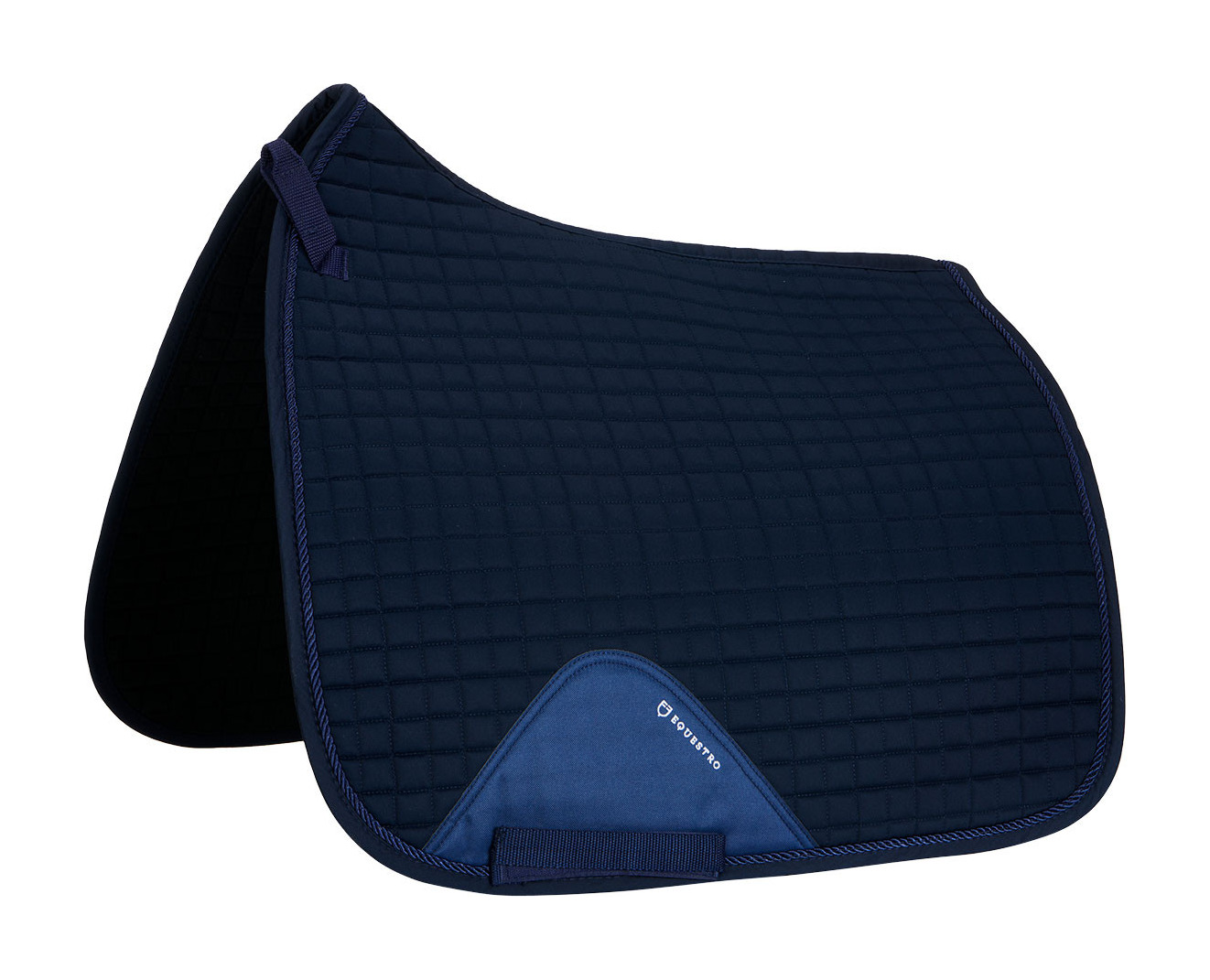 Baumwoll-Dressurschabracke mit Muster Equestro Marine Marineblau