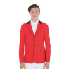 Wettkampfjacke Herren 3 Knöpfe Elegance Equestro - Rot / Schwarz