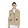 Wettkampfjacke Damen aus technischem Stretchstoff Equestro - Beige