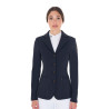 Wettkampfjacke Damen mit kontrastbesticktem Logo Equestro - Marineblazer