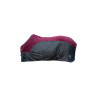 Fliegendecke Comfort mit Fleece HKM - Dunkelrot / Schwarz