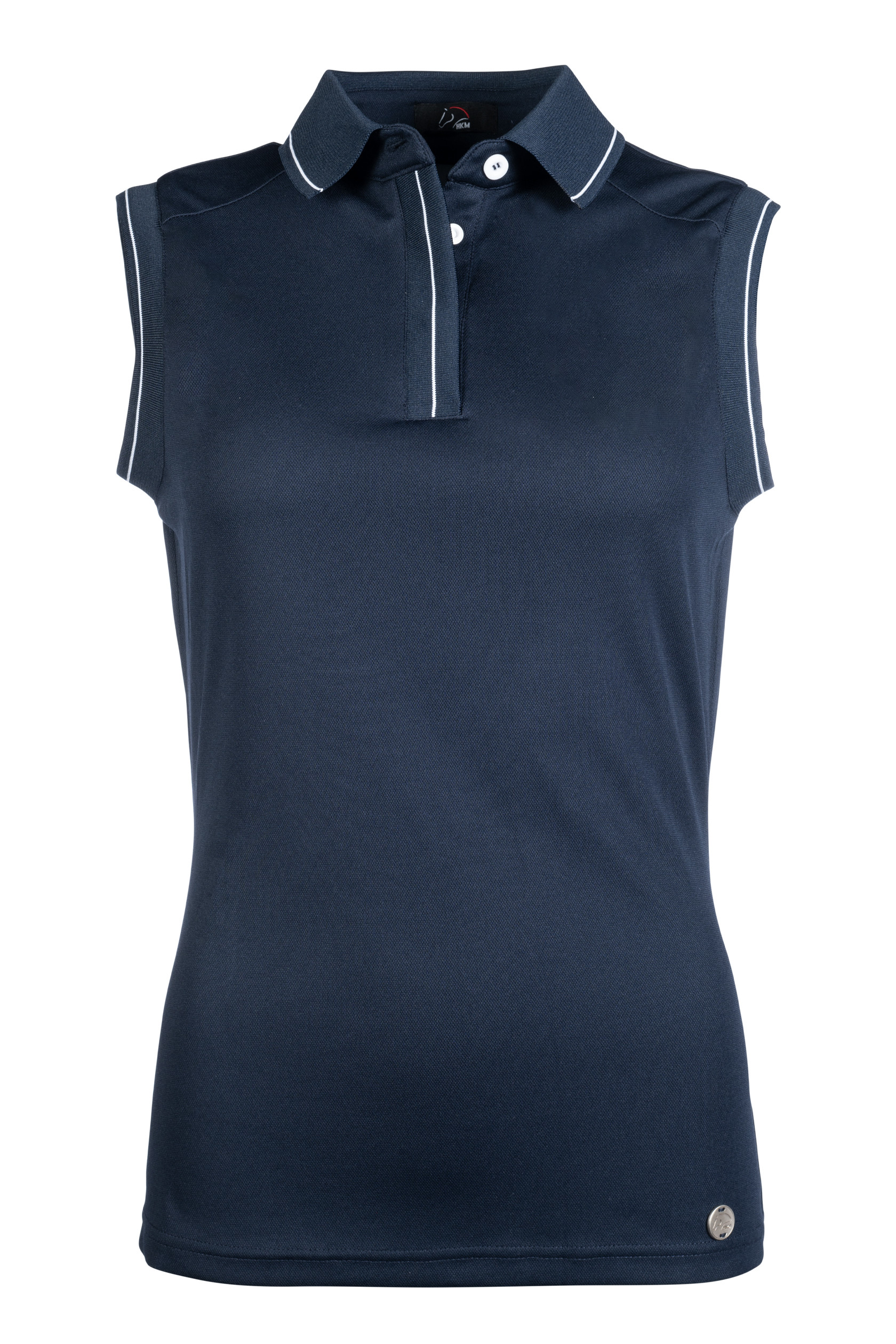 Damen-Poloshirt Catherine ärmellos HKM Dunkelblau