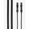 Gummizügel Rolled LeMieux - Schwarz / Silber