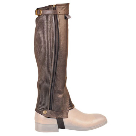 Mini-Chaps aus weichem Leder mit Elastikeinsatz Umbria Equitazione