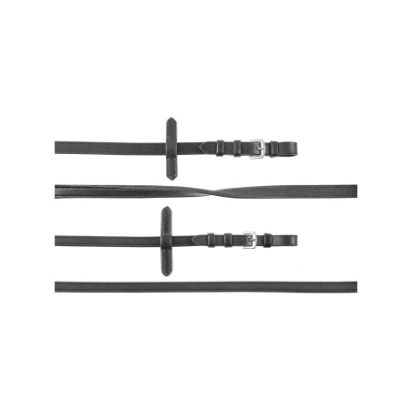 Doppelte Dressurzügel aus glattem Supreme-Leder