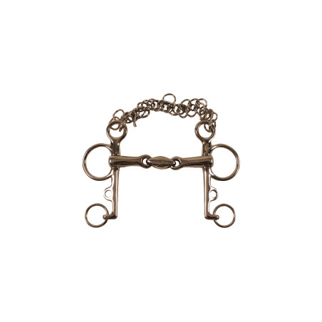 Pelham-Gebiss Inox mit Doppelgelenk und kurzen Schenkeln Umbria Equitazione