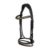 Englische Trense mit Clincher und Gummizügeln Supreme - Schwarz