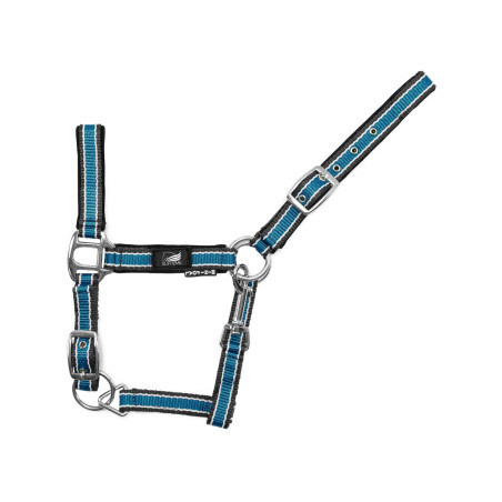 Zweifarbiges verstellbares Nylon-Fohlenhalfter mit Karabinerhaken Supreme