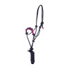Halfter mit Geflochtener Nasenschnur Pool's - Marine / Fuchsie