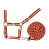 Nylonhalfter Dreifarbig mit Strick Supreme - Rot / Gelb / Rot