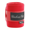 Ruhebandagen aus Fleece, 4 Stück, Umbria Equitazione - Rot