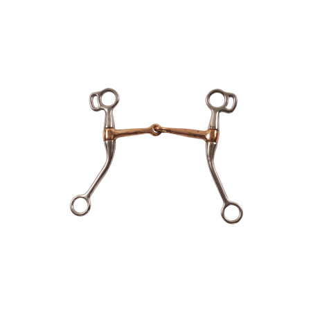 Edelstahl-Westerngebiss mit Kupfermundstück und langen Schenkeln Pool's