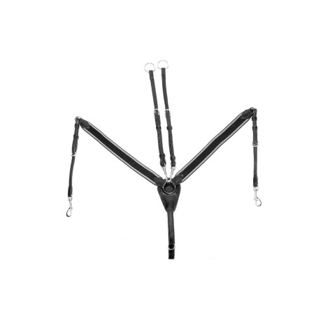 Brustblatt Martingal Doppel aus Leder UKE Supreme