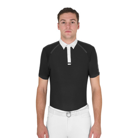 Wettkampf-Poloshirt Herren Kurzarm mit Knöpfen Equestro