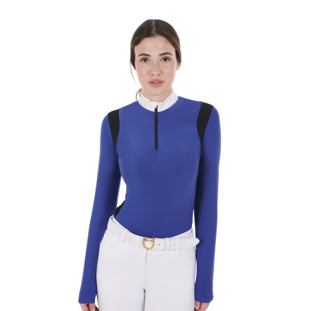 Wettkampfshirt Damen Langarm aus technischem Gewebe Equestro