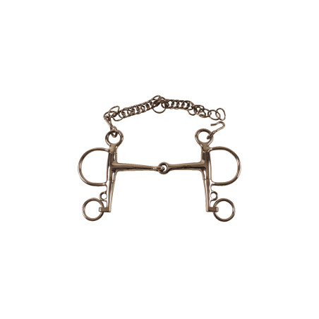 Pelham-Kandare aus Edelstahl mit kurzen Schenkeln Umbria Equitazione