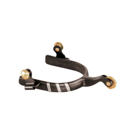 Schwarze Sporen mit metallischer Lakota-Einlage