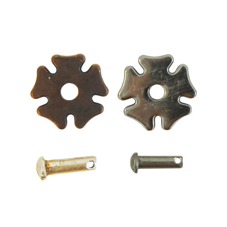 Paar Rädchen für Sporen mit Nieten 303 Pool's