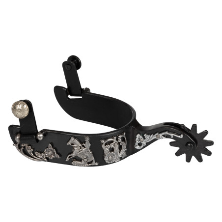 Metalab-Sporen für Reining mit Blumenmustern von Pool's