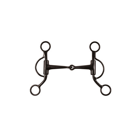 Schwarzes Westerngebiss aus Eisen mit kurzen Schenkeln Pool's