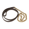 Longe aus Leder mit Kette Umbria Equitazione - Schwarz / Silber
