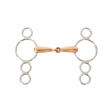 Gebiss mit 4 Ringen für Pony aus Kupfer 10,5 cm Umbria Equitazione