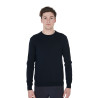 Rundhals-Pullover Equestro Herren aus Merinowolle - Marine