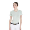 Damen-Trainings-Funktionsshirt Slim Fit Equestro - Hellgrün